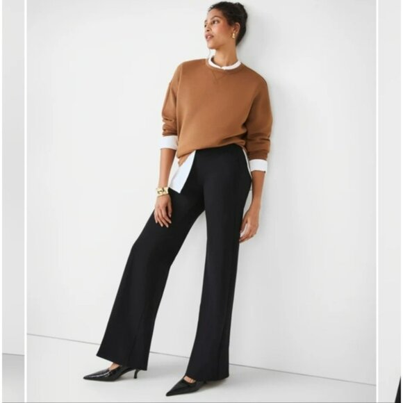 Spanx SPANXsupersmooth™ PerfectFit Ponte Wide Leg Pant Large Navy Blue NWOT - Picture 1 of 10